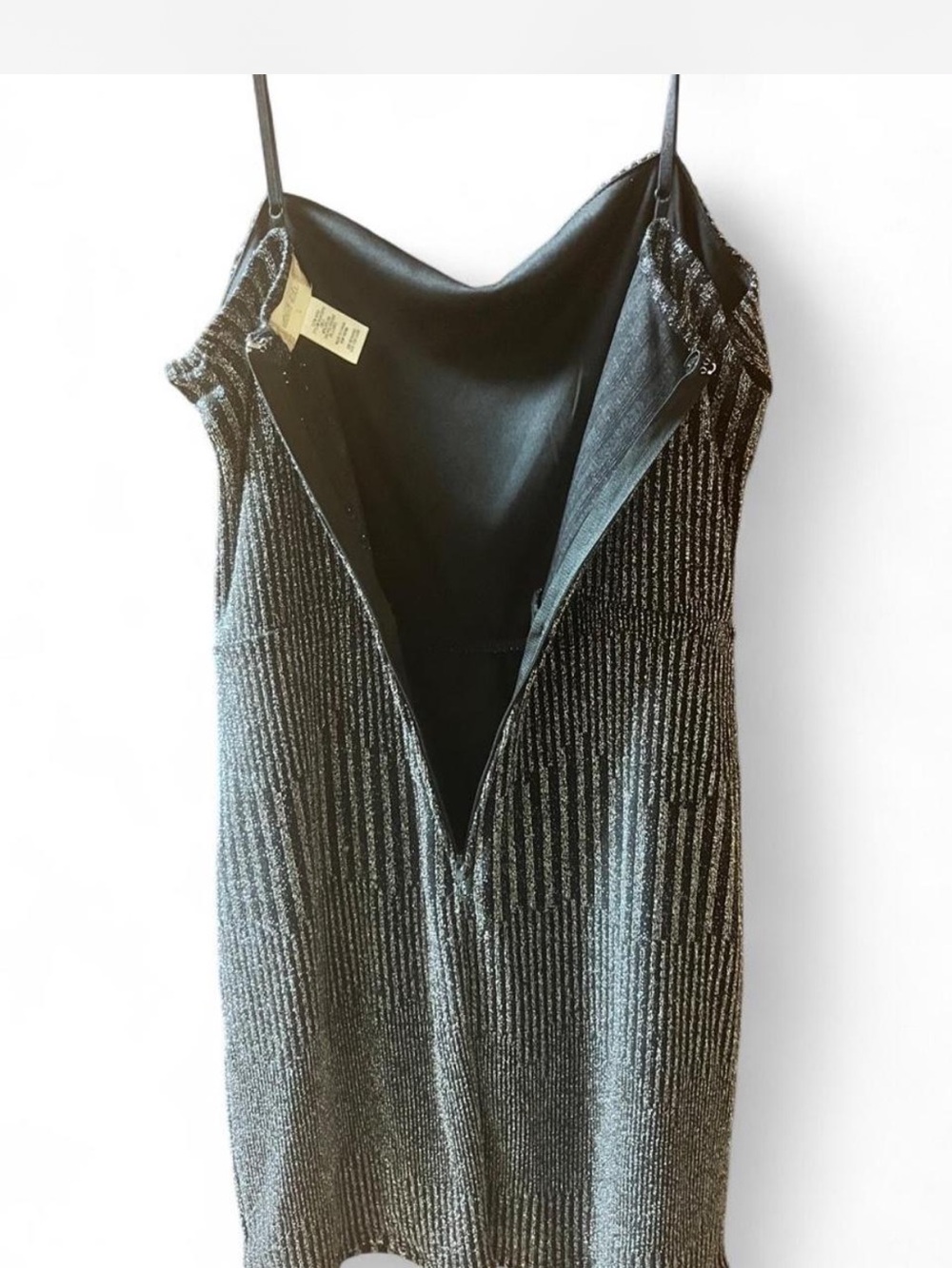 Altar'd State Metallic Glitter Knit Mini Dress NWOT L - Picture 5 of 5